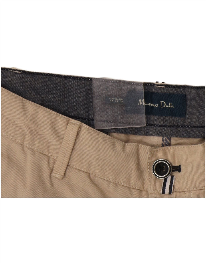 Pantaloncini chino da uomo Massimo Dutti EU 44 Large W34 Beige