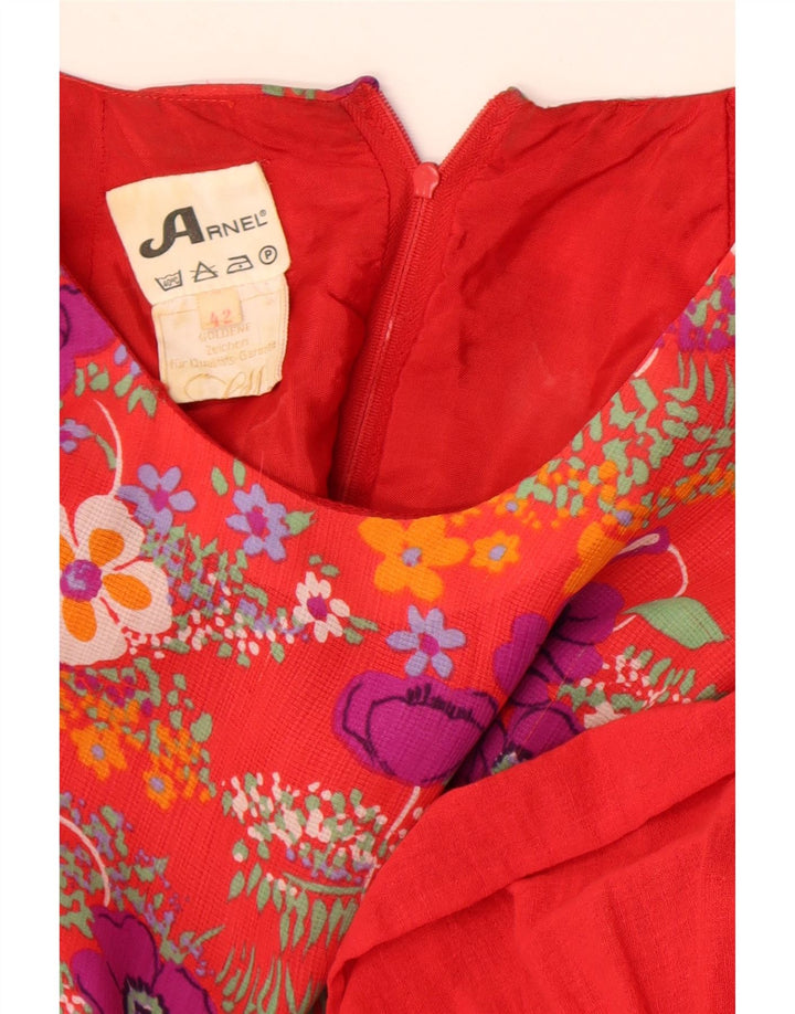 Abito a trapezio da donna Arnel EU 42 Grande rosso floreale
