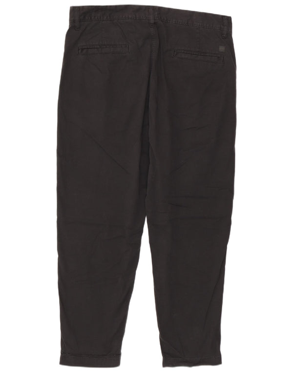 Pantaloni chino con pegged da uomo Hugo Boss W34 L26 cotone nero