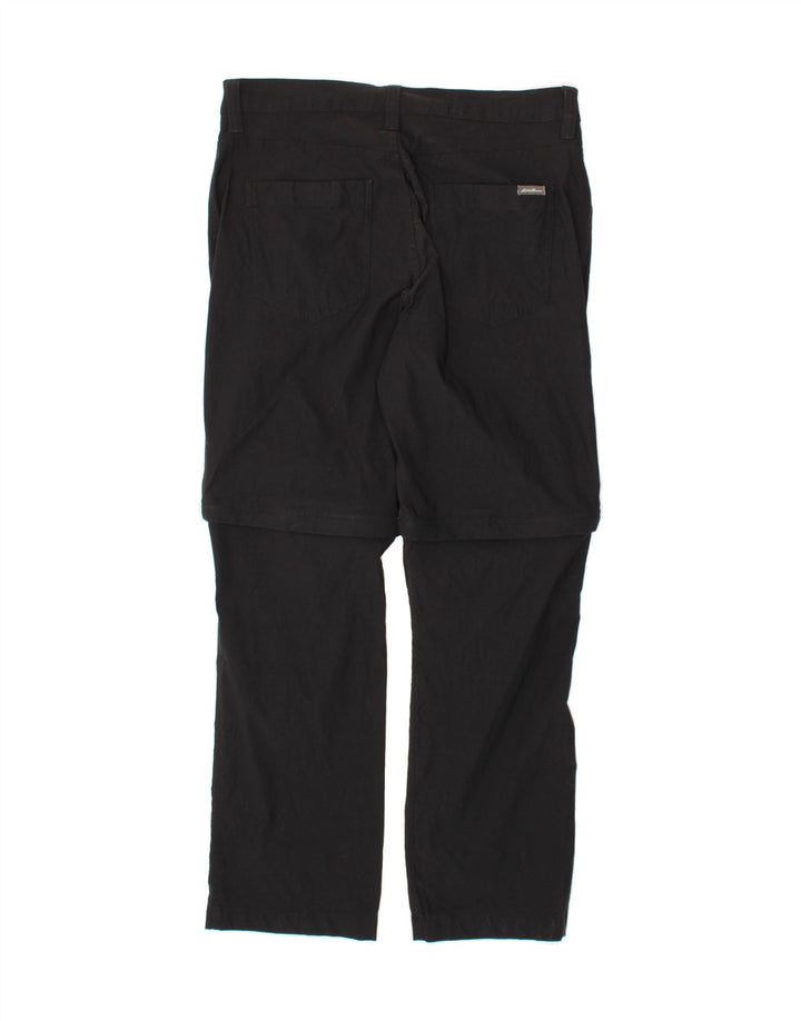 EDDIE BAUER Mens Straight Casual Trousers W32 L30 Black Polyester Vintage Eddie Bauer and Second-Hand Eddie Bauer from Messina Hembry 