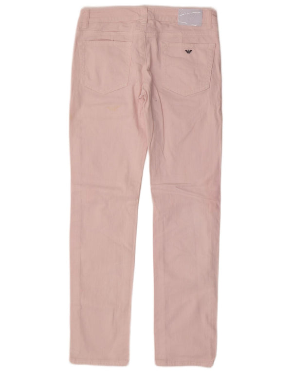 Pantaloni casual slim per ragazze Armani Teen 13-14 anni W28 L30 cotone rosa