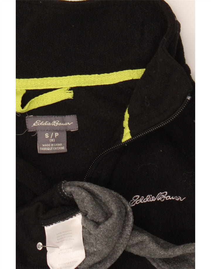 EDDIE BAUER Boys Fleece Jacket 7-8 Years Small Black Colourblock Polyester Vintage Eddie Bauer and Second-Hand Eddie Bauer from Messina Hembry 