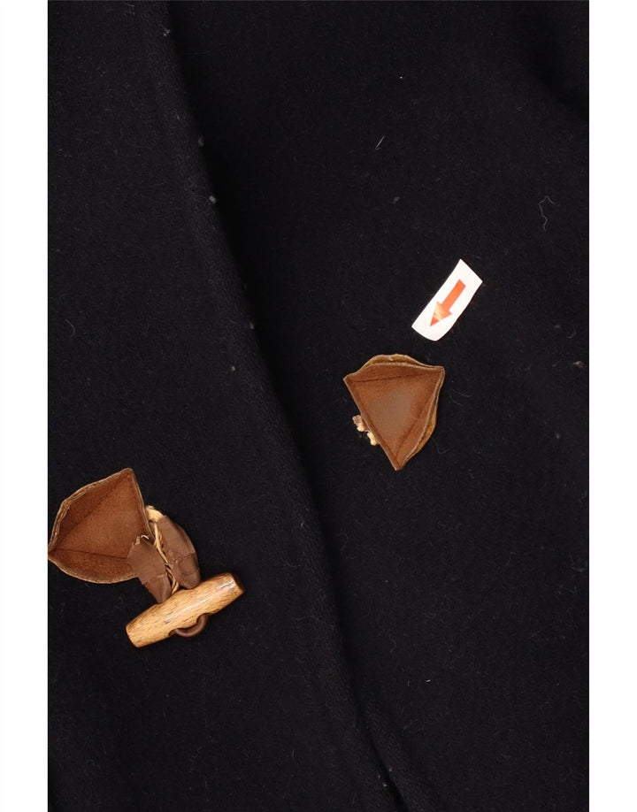 Montgomery oversize da donna vintage UK 14 medio in lana blu navy