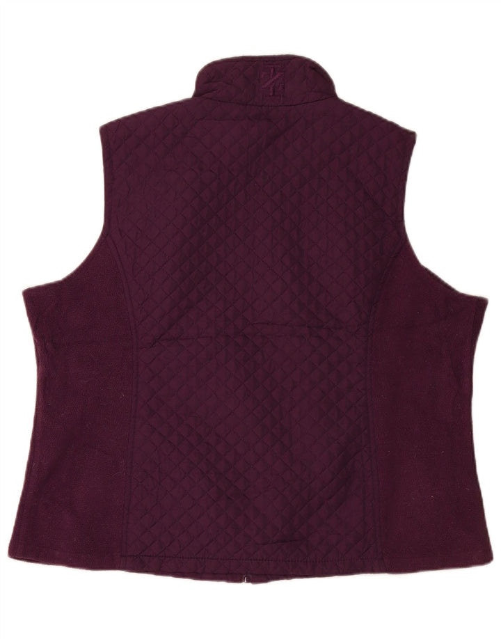 Gilet trapuntato da donna Izod UK 20 2XL Poliestere marrone