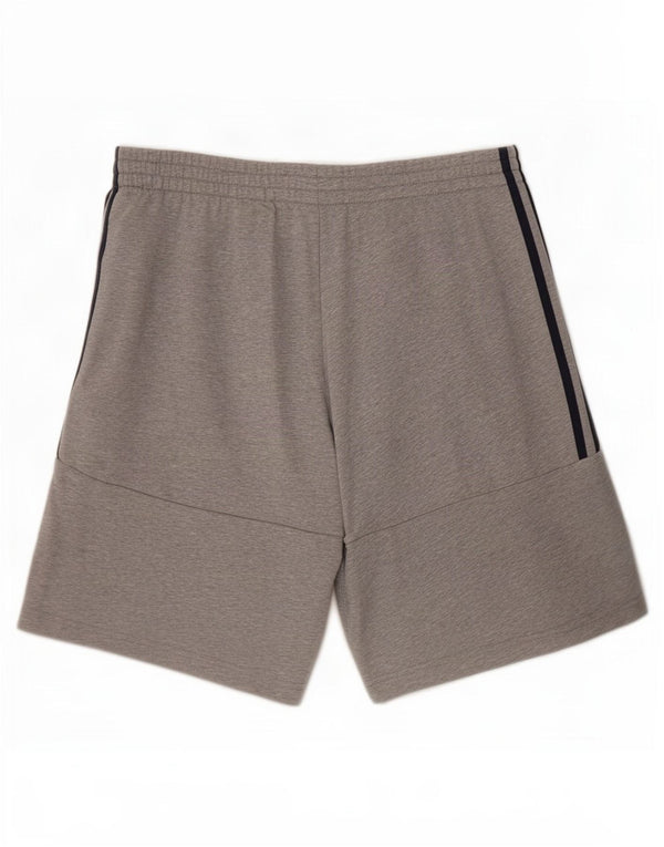 Pantaloncini sportivi da uomo Adidas in cotone chiazzato grigio medio