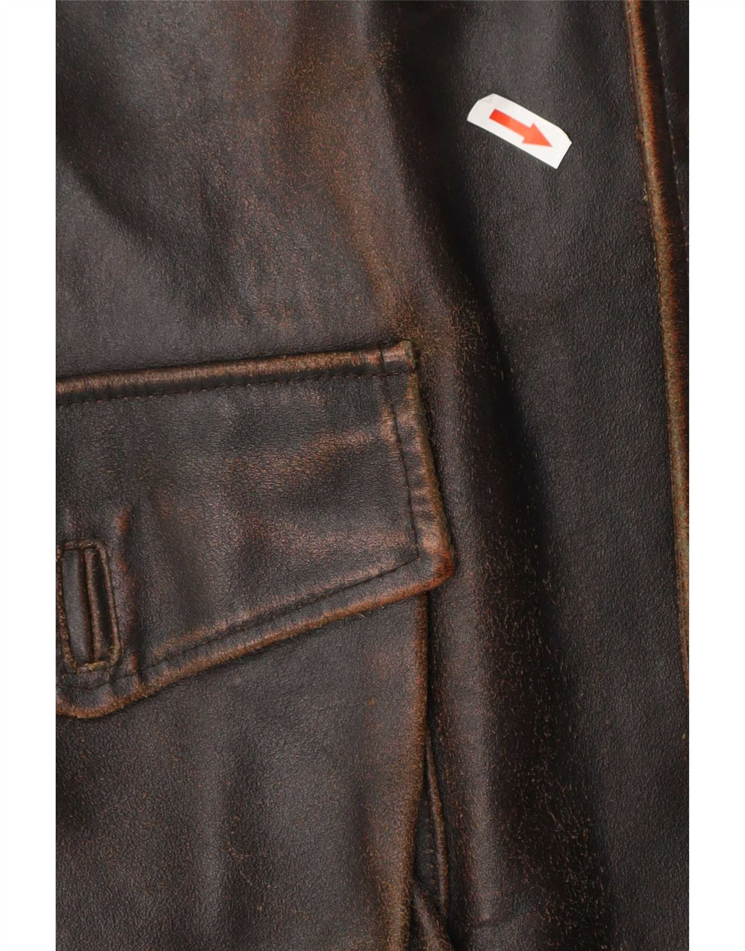 Giacca in pelle vintage da uomo UK 42 XL Marrone
