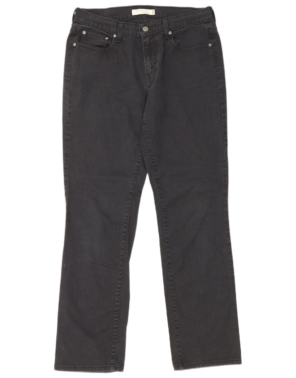 Levi's Donna 505 Jeans dritti US 10 Large W32 L31 Cotone nero