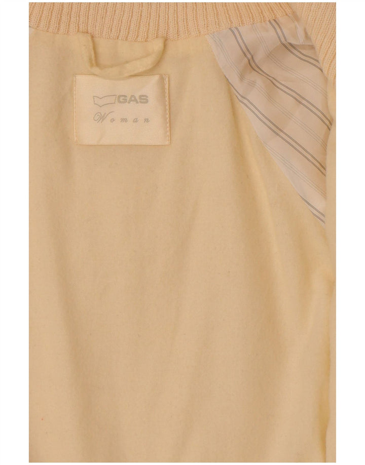 Cappotto da donna in pelliccia sintetica Gas UK 14 medio bianco sporco
