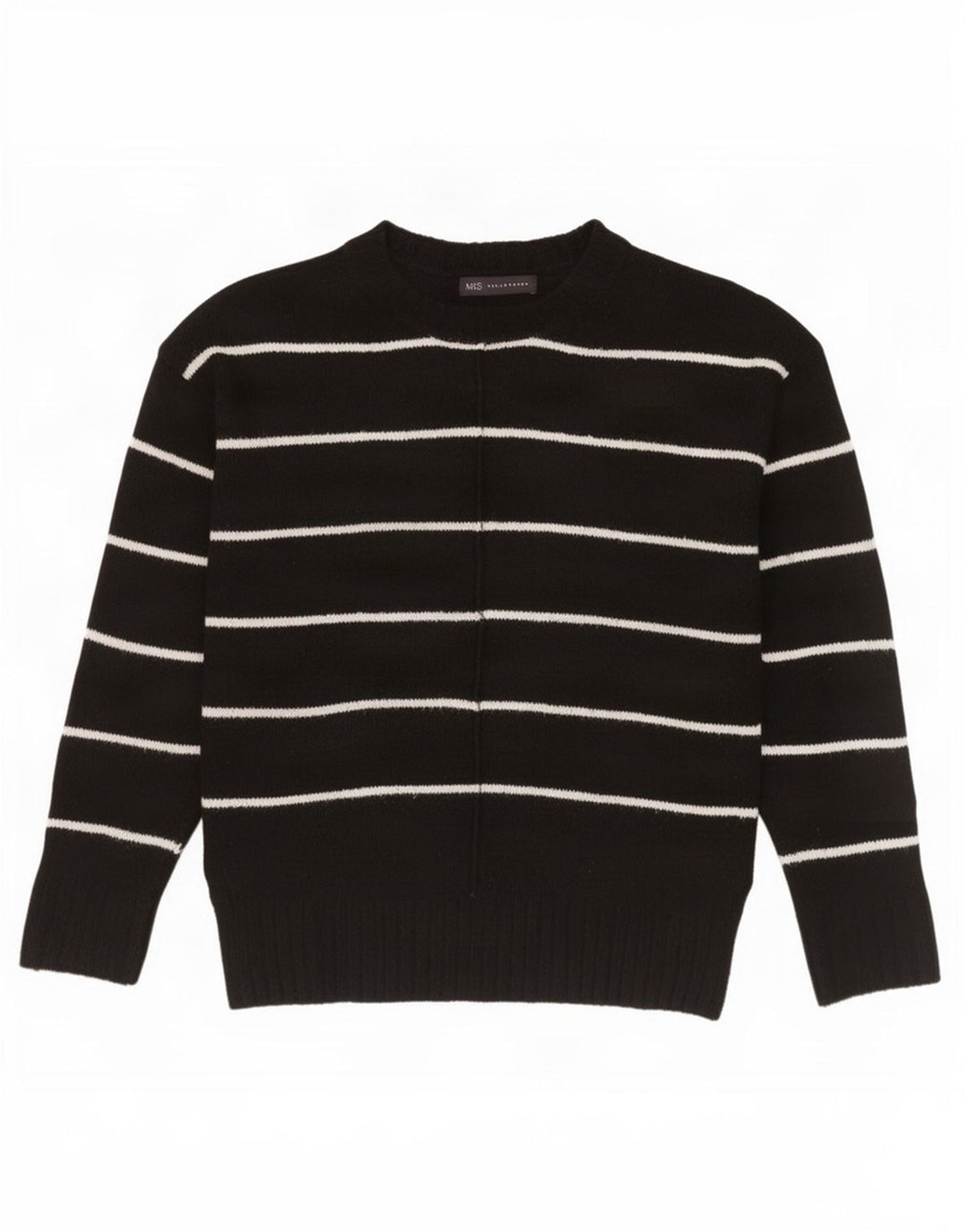 Maglione maglione a collo alto da donna Marks & Spencer UK 14 medio nero