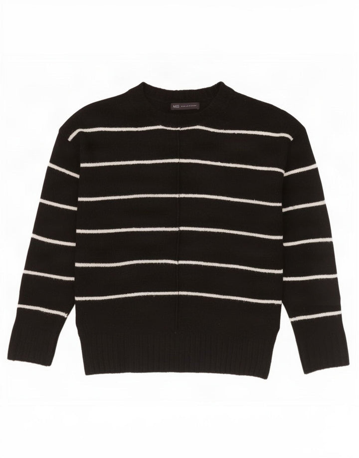 Maglione maglione a collo alto da donna Marks & Spencer UK 14 medio nero