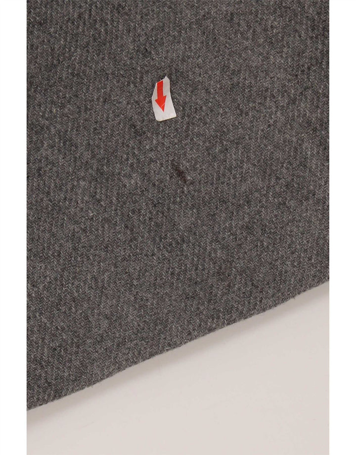 Giubbotto bomber con cappuccio da donna Zara UK 14 lana grigio medio