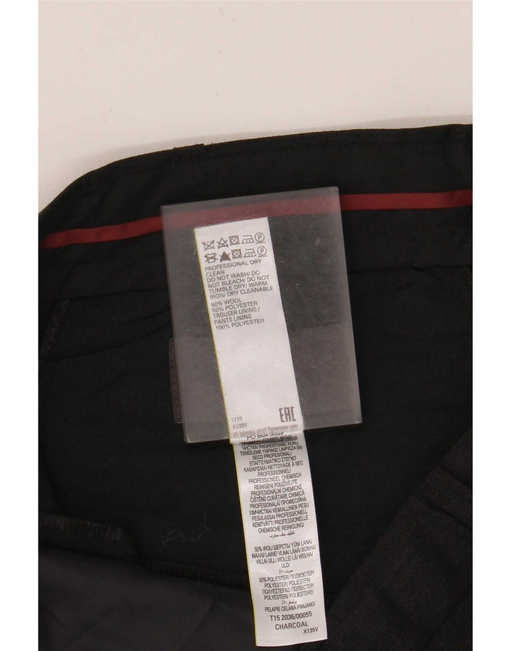 Pantaloni da abito vestibilità regolare da uomo Marks & Spencer W36 L31 lana grigia