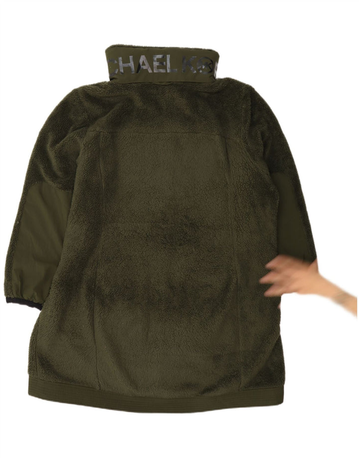 Soprabito in pile da donna Michael Kors UK 20 2XL poliestere verde