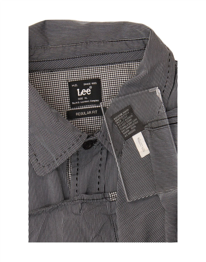 Camicia Lee da uomo vestibilità regolare XL cotone gessato blu