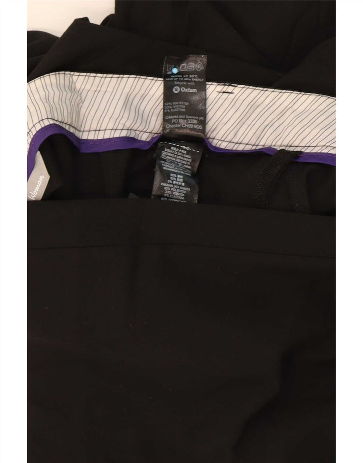 Pantaloni da abito bootcut da donna Marks & Spencer UK 10 piccoli W31 L30 neri