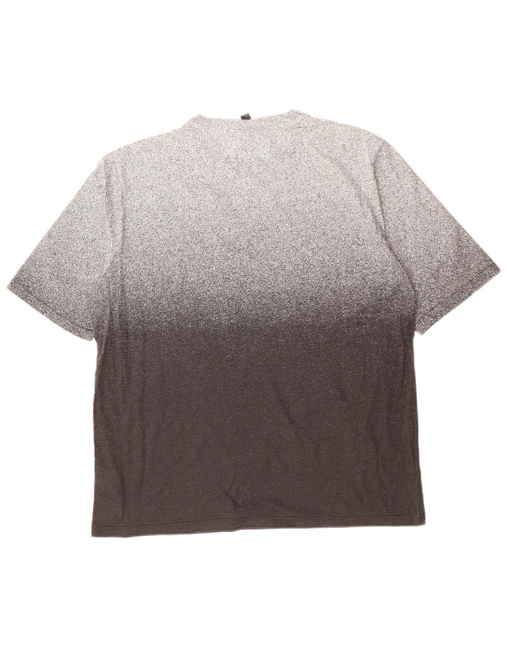 T-shirt da uomo Cos Top grande in cotone chiazzato grigio