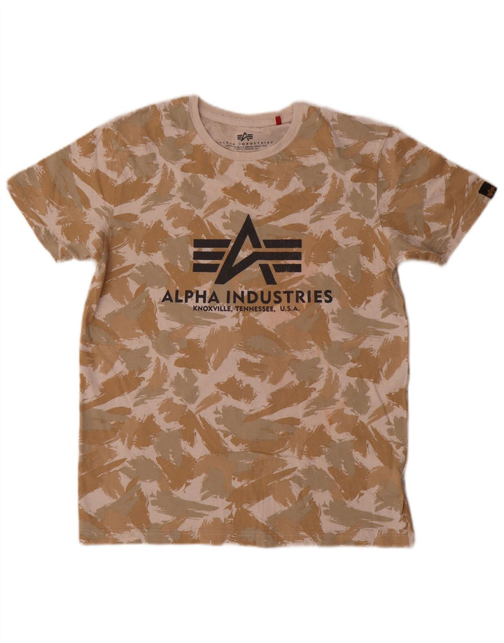 T-shirt grafica da uomo Alpha Industries Top piccola in cotone multicolore