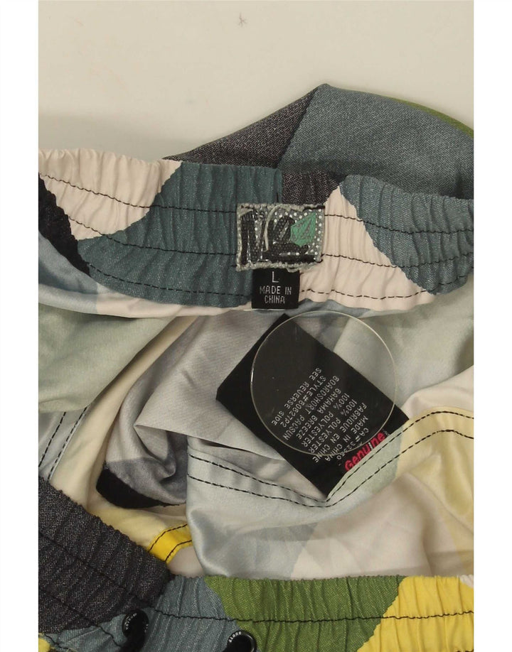 Pantaloncini da bagno da donna Volcom UK 14 Grande poliestere a quadri multicolore
