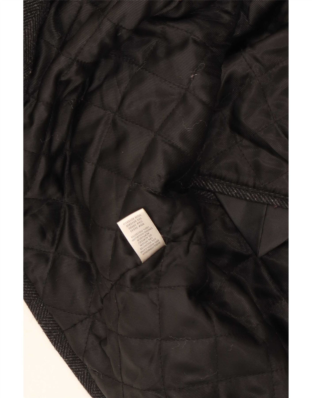 Caban da uomo Calvin Klein UK 40 Large in lana a spina di pesce grigia