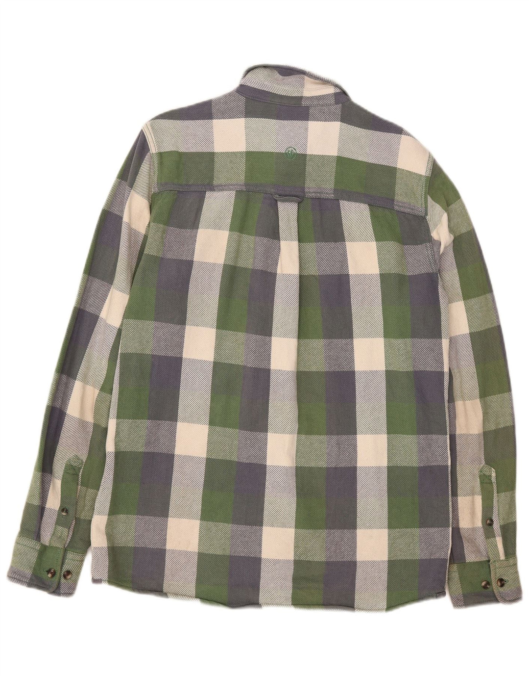Camicia alta da uomo in flanella Fat Face in cotone a quadri verde medio