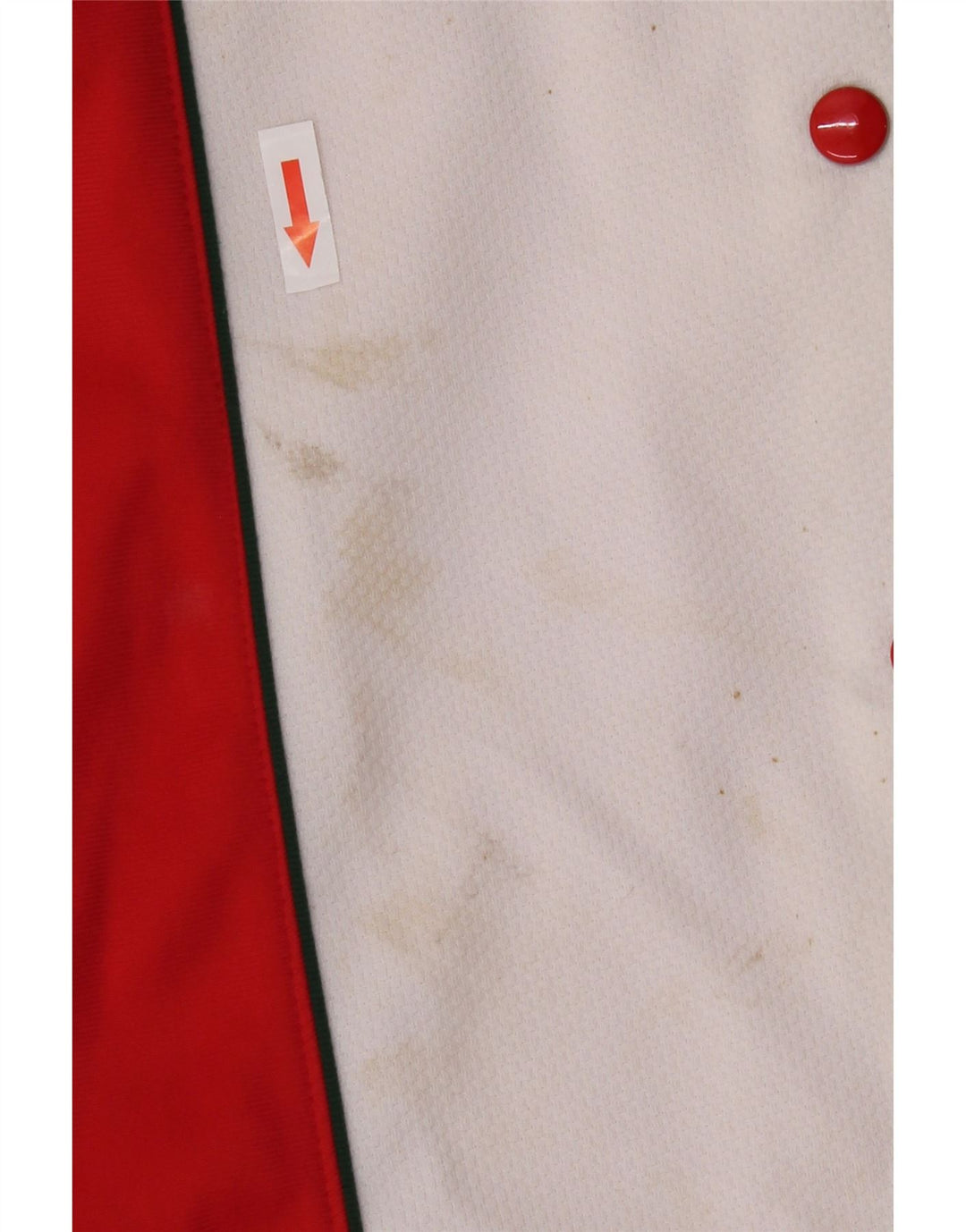 Pantaloni da tuta vintage da donna IT 40 Small Rosso Colourblock Poliestere