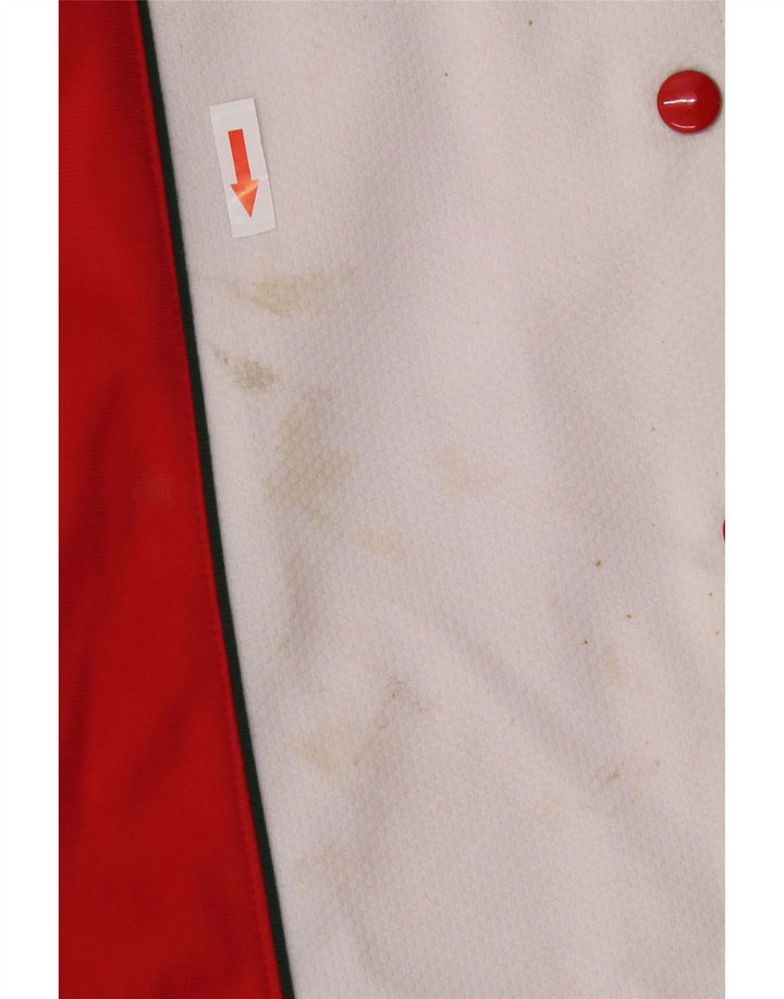 Pantaloni da tuta vintage da donna IT 40 Small Rosso Colourblock Poliestere