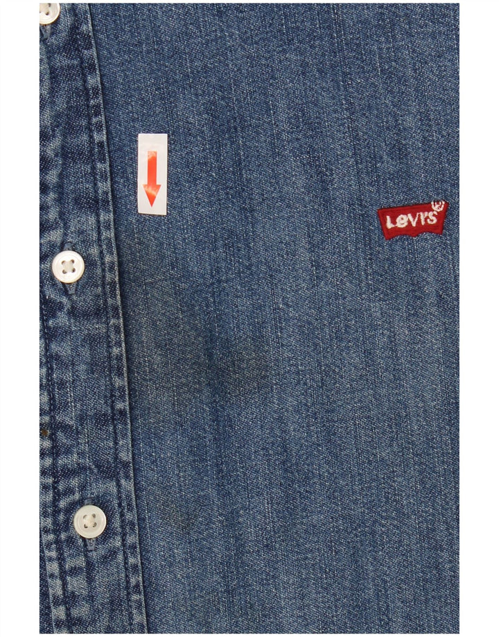Camicia di jeans da uomo Levi's XL in cotone blu
