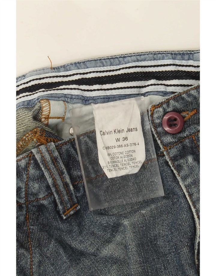 Jeans dritti da uomo Calvin Klein W36 L29 Blu Tencel