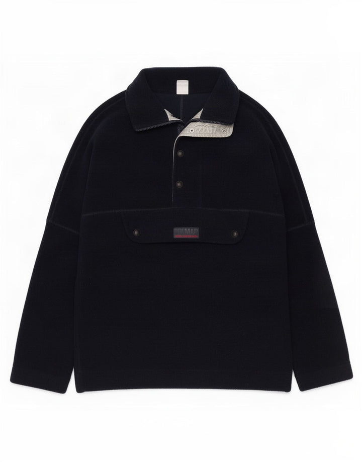 Maglione in pile da uomo Colmar con bottoni e poliestere medio blu navy
