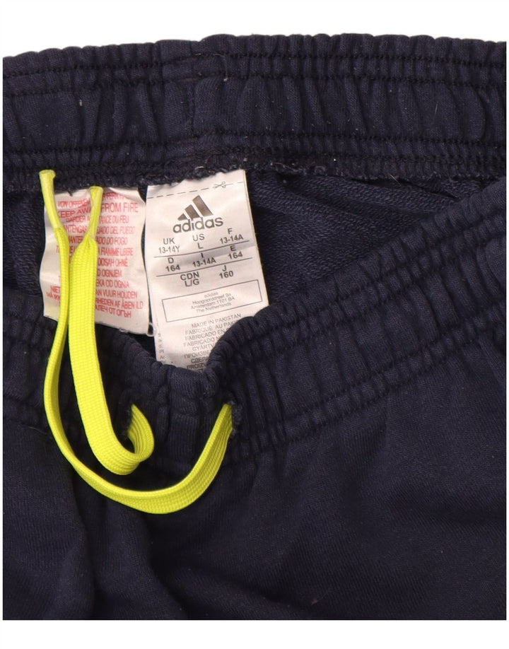 Pantaloni da tuta con grafica ADIDAS da ragazzo, pantaloni da jogging, 13-14 anni, blu navy