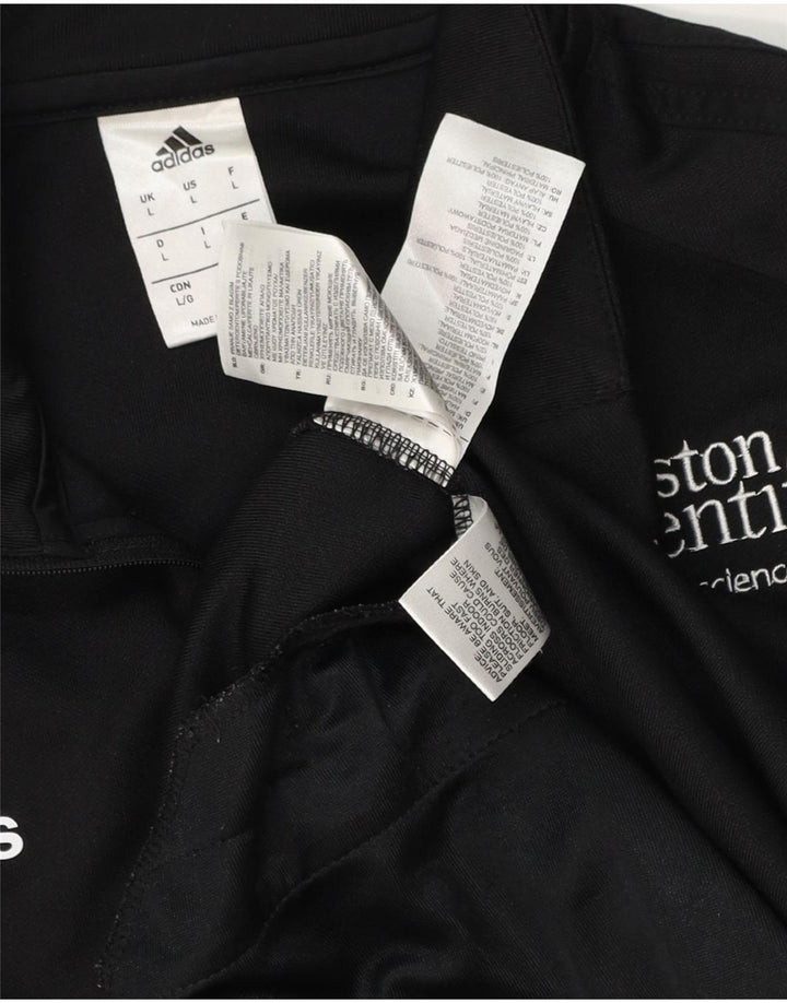 Felpa da uomo Adidas Climalite Graphic Zip Neck Felpa grande nera