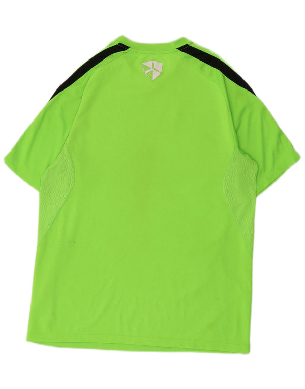 T-shirt Nike Dri Fit da uomo, top in poliestere color block verde medio