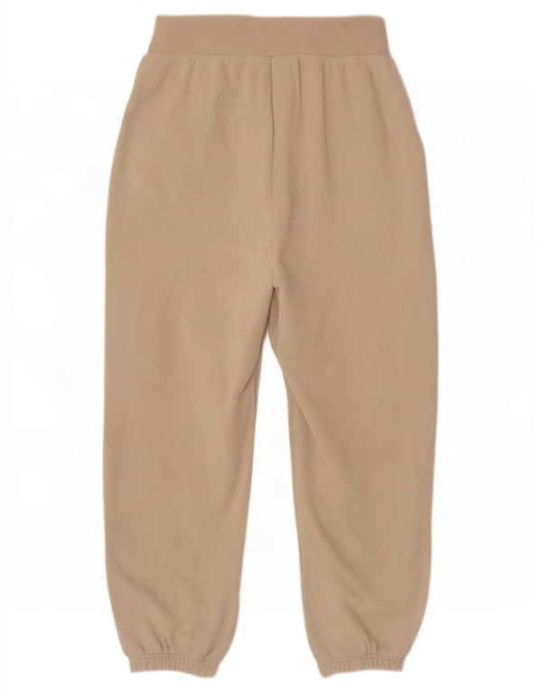 Pantaloni da tuta con grafica Nike da donna, pantaloni da jogging UK 10 piccoli, cotone beige