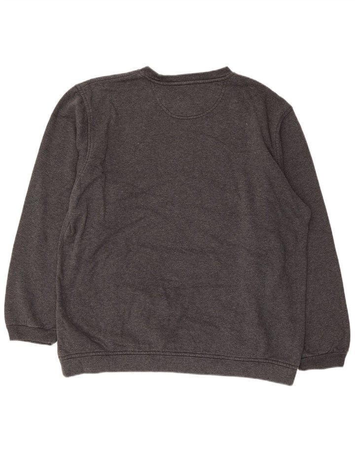 Felpa con grafica da donna CHAMPION Maglione UK 16 Grande cotone grigio