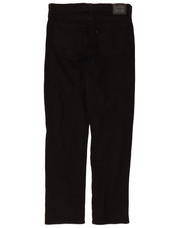 Jeans dritti a vita alta Levi's 724 da donna W32 L32 cotone nero