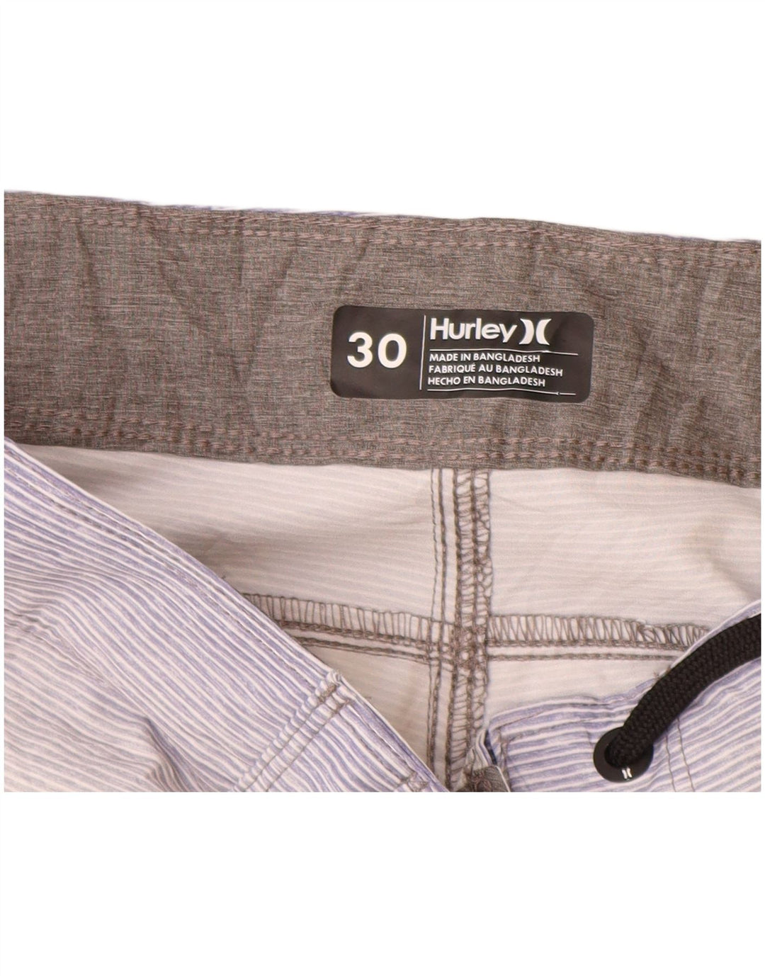 Pantaloncini da bagno grafici da uomo Hurley in poliestere color block grigio medio