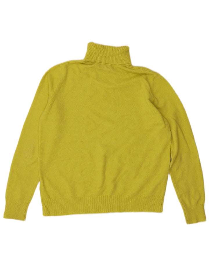 Maglione maglione a collo alto da donna Marks & Spencer UK 10 piccolo giallo