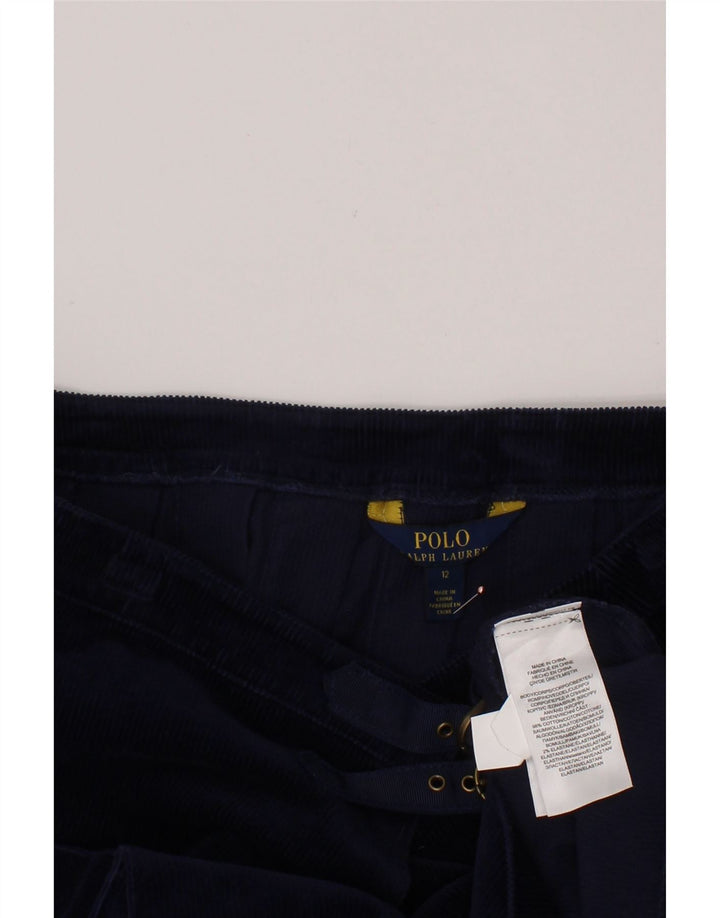 POLO RALPH LAUREN Gonna in velluto a coste per ragazze 11-12 anni W28 cotone blu navy