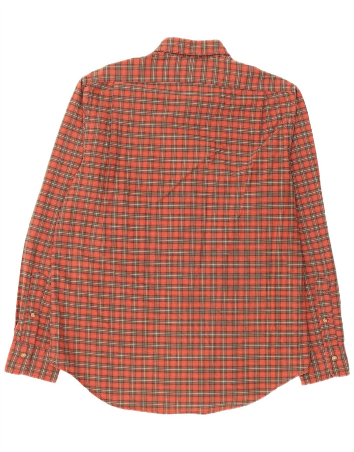 Polo Ralph Lauren Camicia da uomo in cotone a quadri arancioni grandi