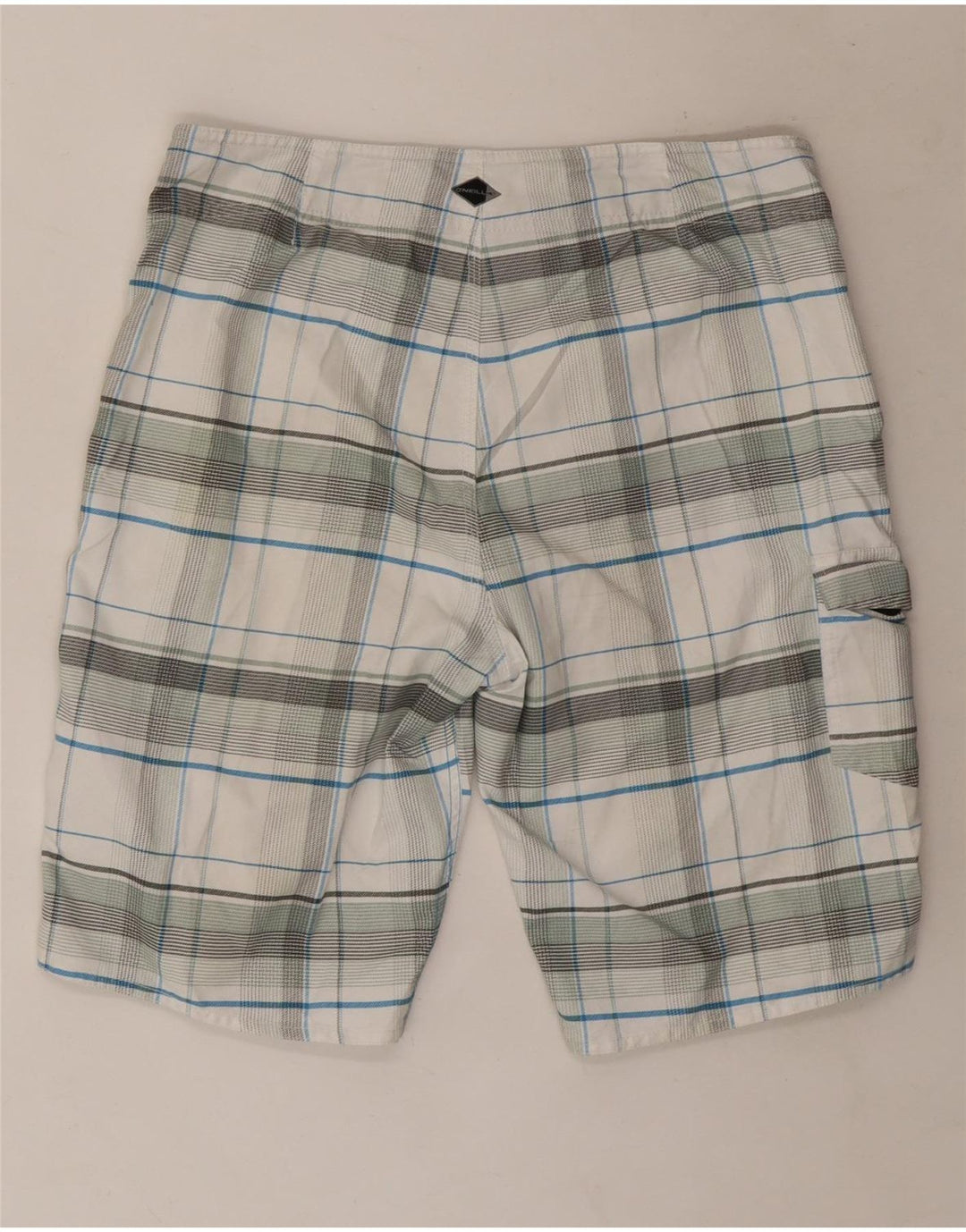 Pantaloncini da bagno da uomo O'Neill in poliestere a quadri bianchi medi