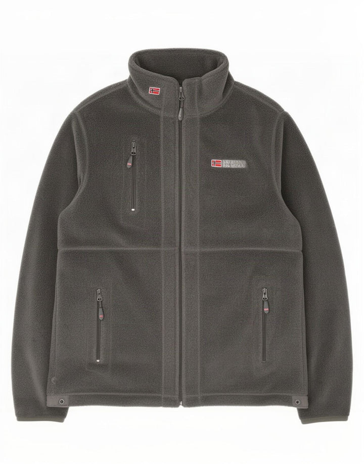 Giacca in pile da uomo Geographical Norvegia UK 38 Poliestere grigio medio