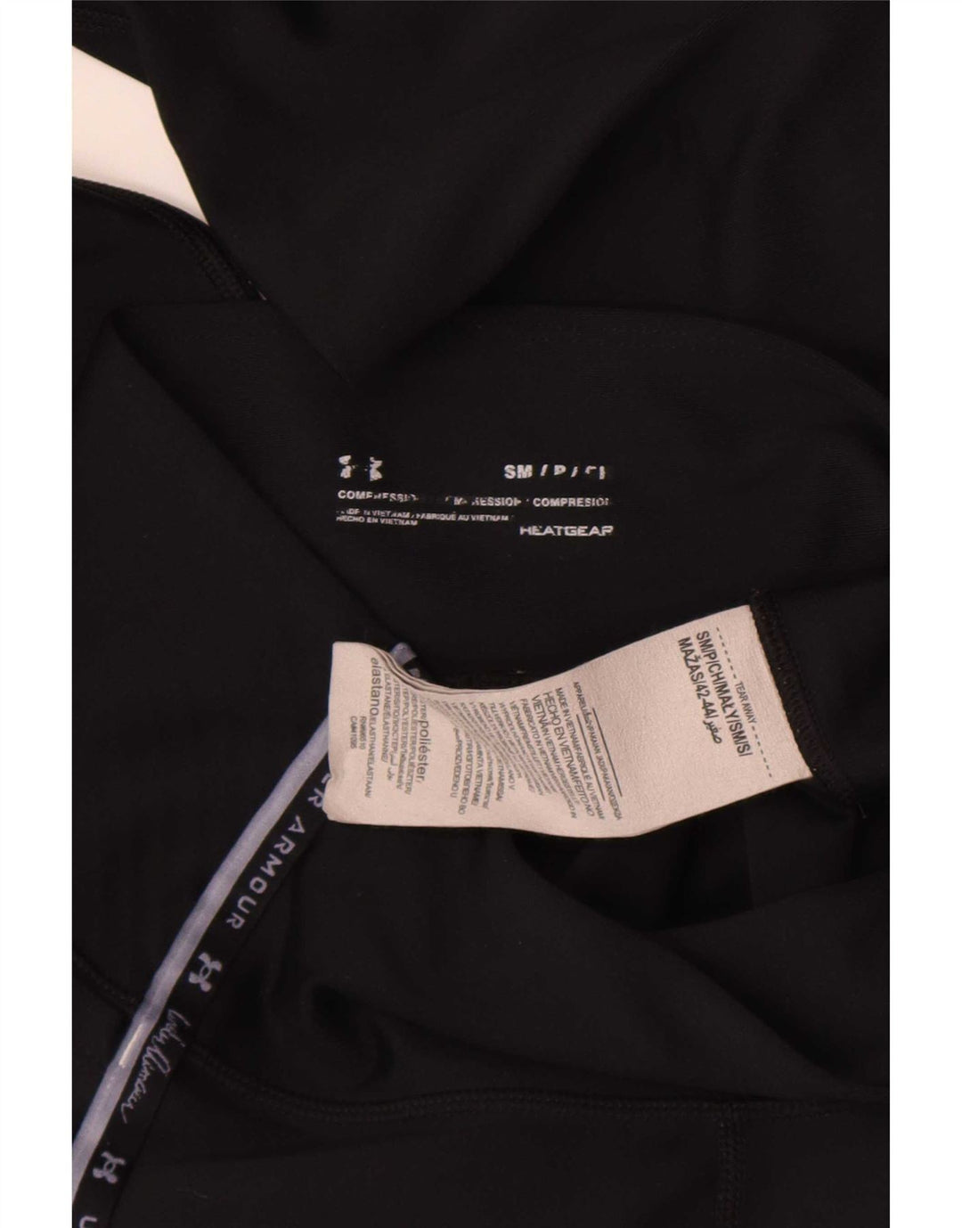 Leggings grafici da donna Under Armour Heat Gear UK 10 piccoli poliestere nero