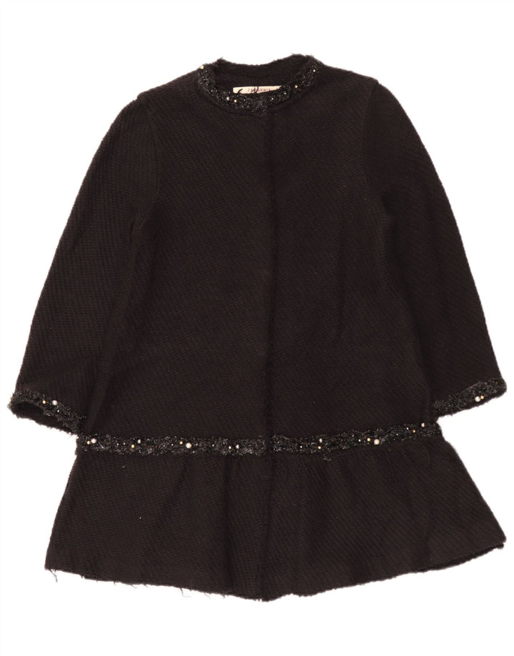 Cappotto Zara da donna UK 12 cotone nero medio