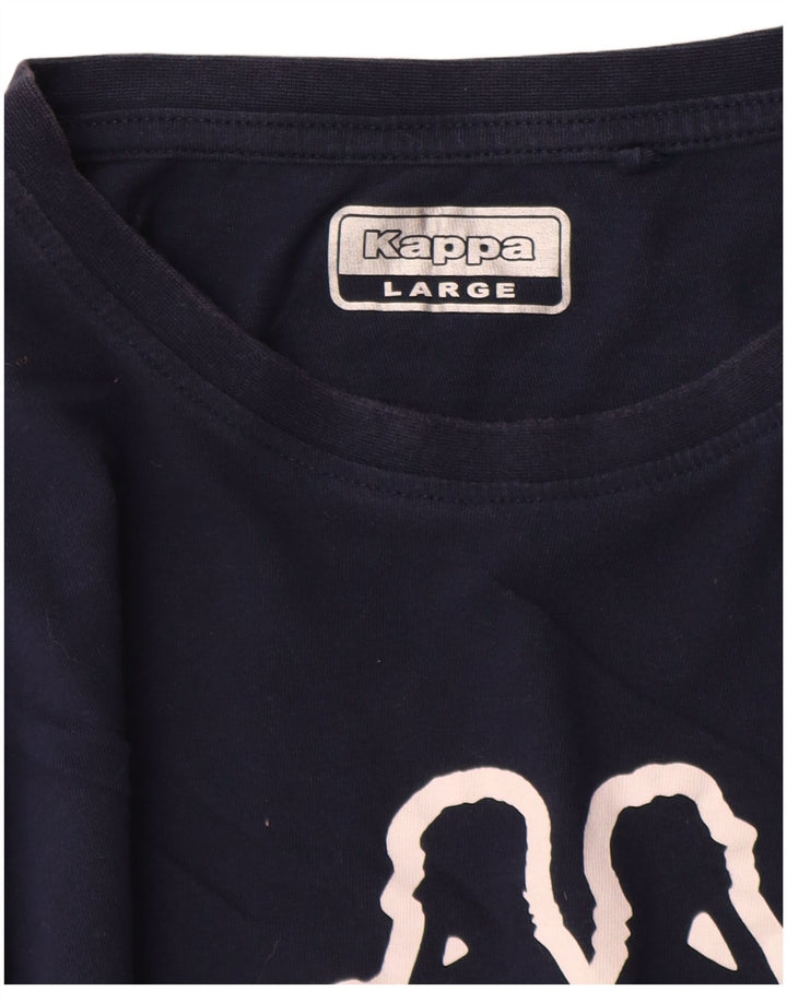 T-shirt grafica da uomo Kappa Top Large blu navy
