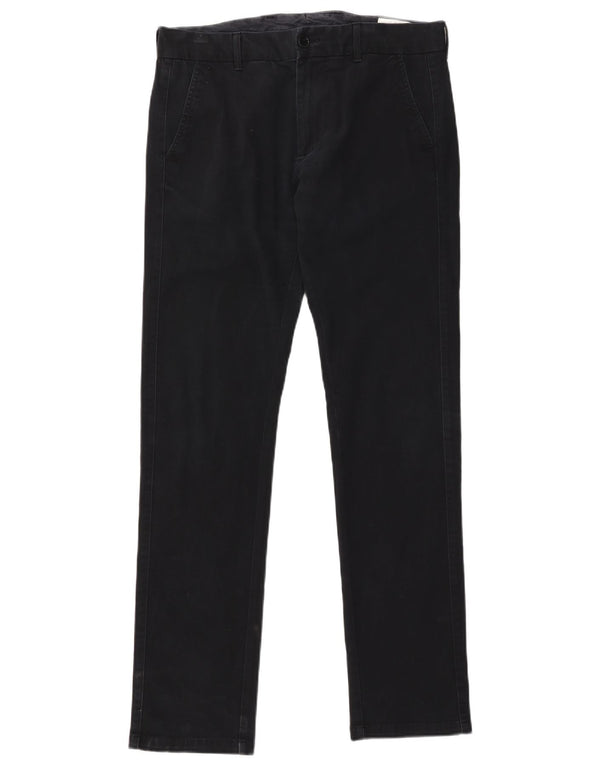 Pantaloni Chino Dritti Da Uomo GAS IT 48 Medio W34 L33 Cotone Nero