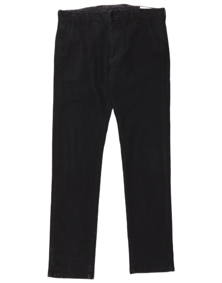 Pantaloni Chino Dritti Da Uomo GAS IT 48 Medio W34 L33 Cotone Nero
