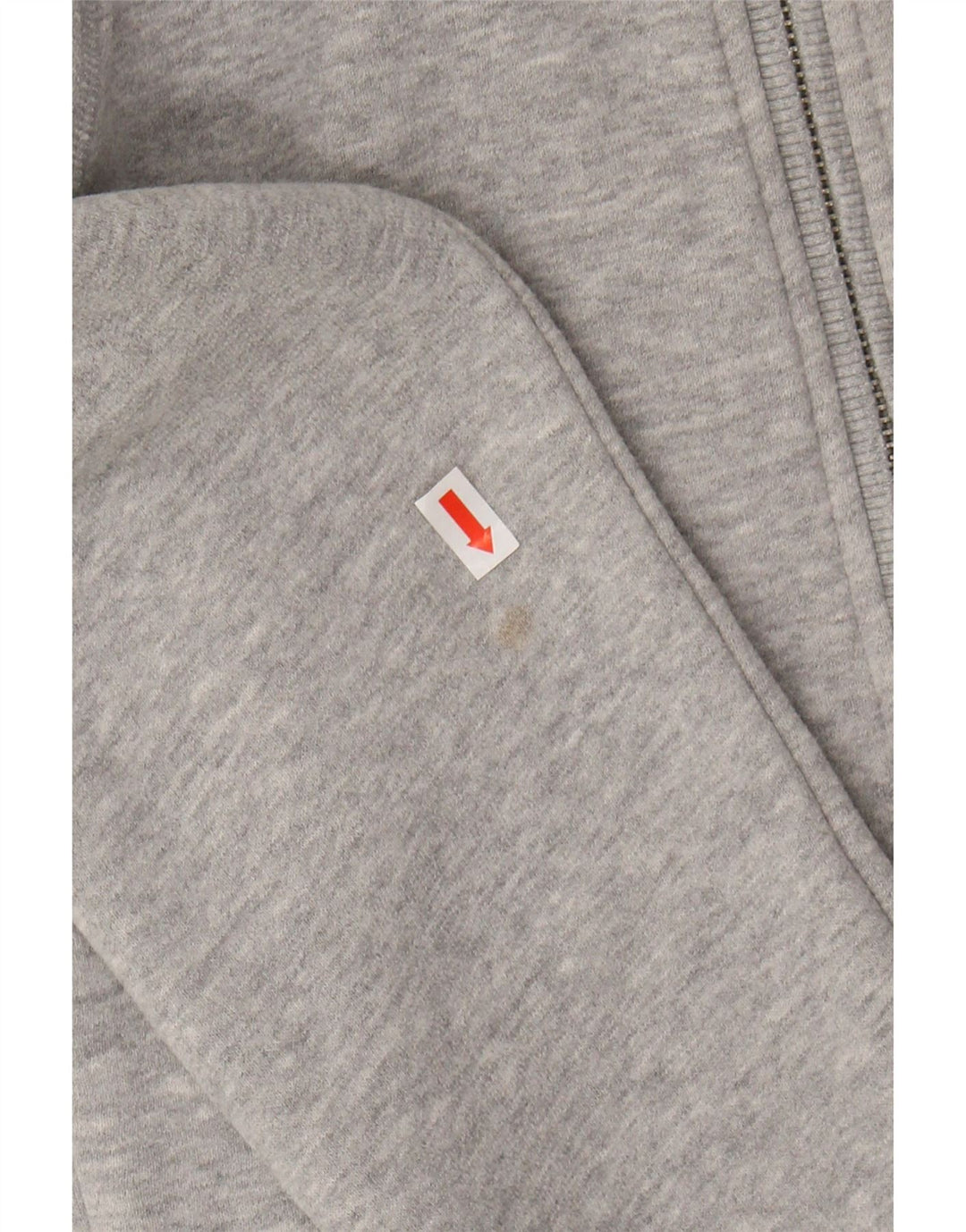 Maglione con cappuccio e zip grafica da donna Adidas UK 8 piccolo cotone grigio