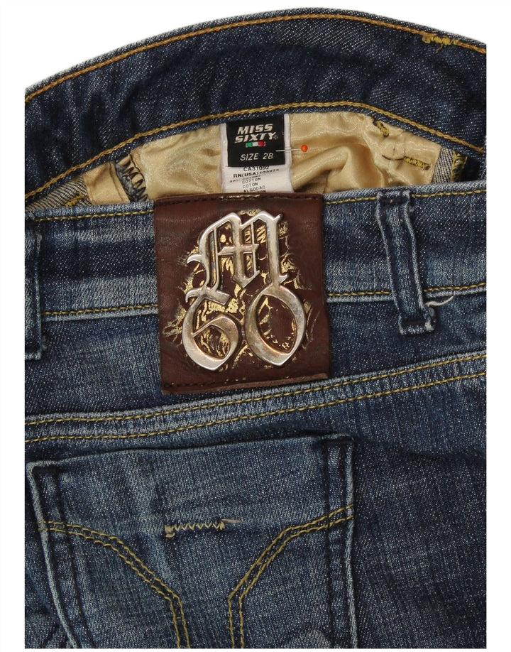 MISS SIXTY Jeans slim a vita bassa da donna W28 L29 cotone blu