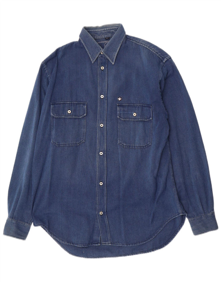 Camicia da vela da uomo Murphy & Nye in cotone blu medio