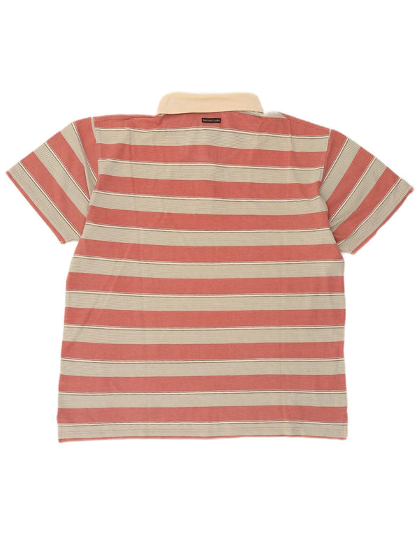 Polo da rugby da uomo Marlboro Classics XL in cotone a righe rosse
